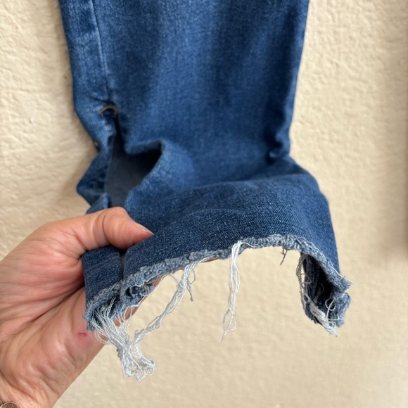 Blue Denim Women's Jeans Split hem 5/6 - Picture 5 of 12